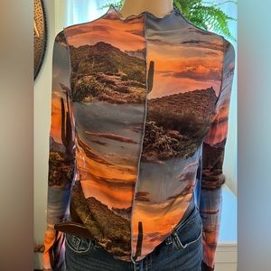 Medium Caution to the wind sheer, wild Desert Vibes long sleeve shirt!!!!